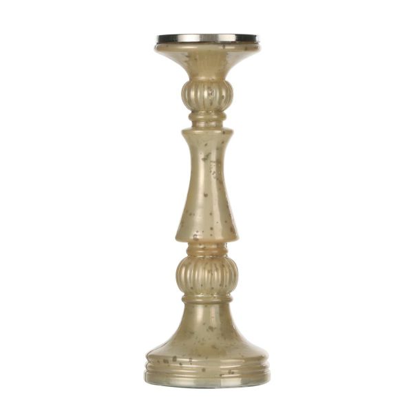 CANDELIERE VETRO MERCURY D.12,5 CM H.34 CM CHAMPAGNE CANDELIERE VETRO MERCURY D.12,5 CM H.34 CM CHAMPAGNE