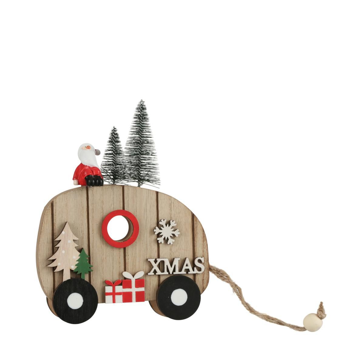 CARAVAN LEGNO 20X15 CM H.4 CM C/CORDA