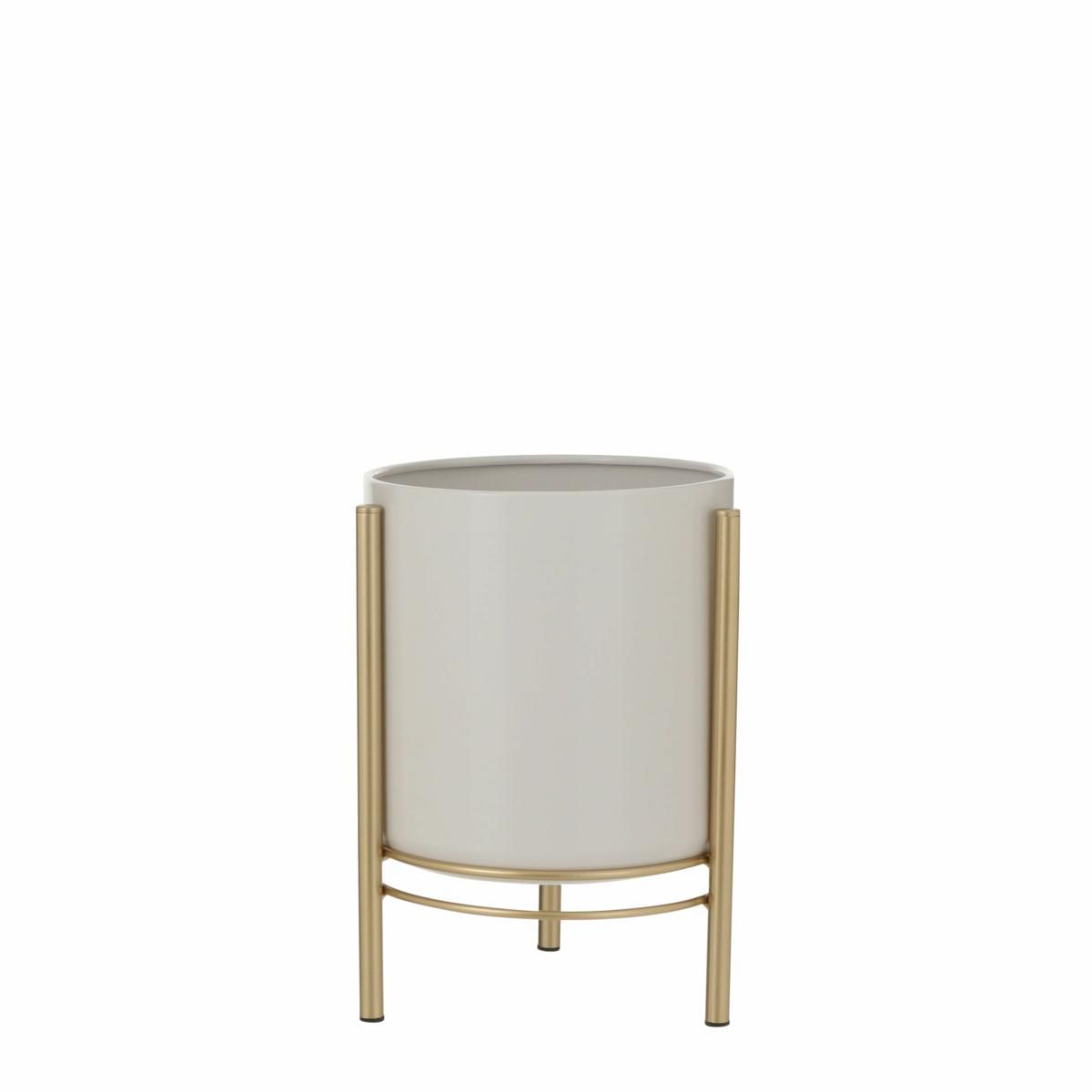 FIORIERA METALLO D.19 CM H.28 CM -SVERRE- BIANCO FIORIERA METALLO D.19 CM H.28 CM -SVERRE- BIANCO