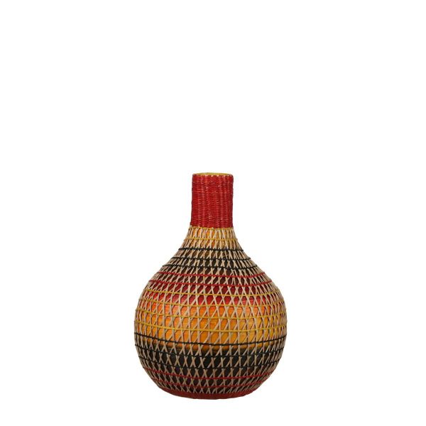 BOTTIGLIA C/PAGLIA D.25CM H.34 CM -YASMIN- MULTICOLOR BOTTIGLIA C/PAGLIA D.25CM H.34 CM -YASMIN- MULTICOLOR