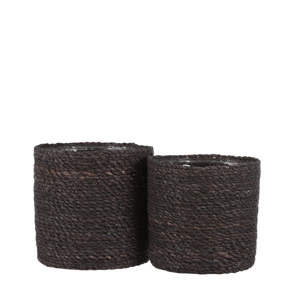 SET 2 CESTI D.18-20 CM H.18-20 CM -ATLANTIC- MARRONE SET 2 CESTI D.18-20 CM H.18-20 CM -ATLANTIC- MARRONE