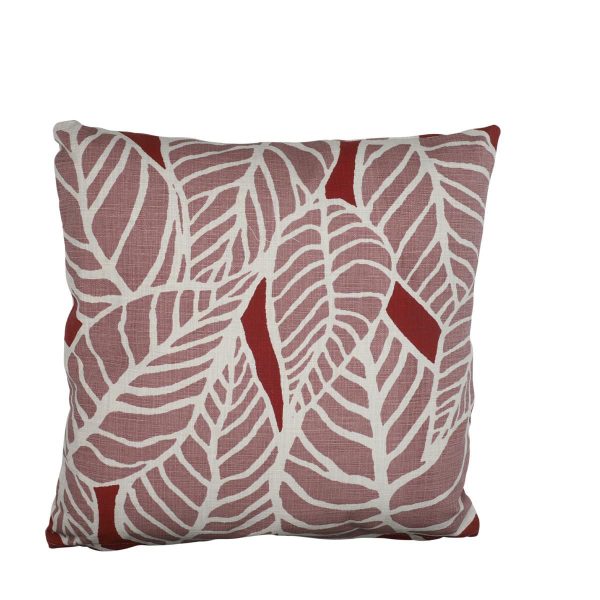 CUSCINO TESSUTO 50X50 CM -LEAVES- ROSSO CUSCINO TESSUTO 50X50 CM -LEAVES- ROSSO