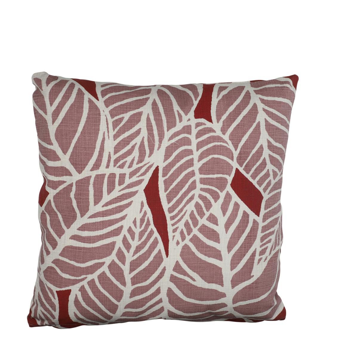 CUSCINO TESSUTO 50X50 CM -LEAVES- ROSSO CUSCINO TESSUTO 50X50 CM -LEAVES- ROSSO