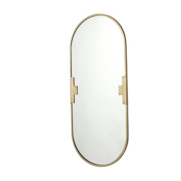 SPECCHIO OVALE METALLO 52X118 CM ORO ANTICATO SPECCHIO OVALE METALLO 52X118 CM ORO ANTICATO