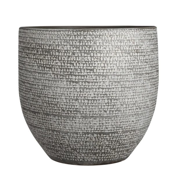 VASO CERAMICA D.39 CM H.36 CM -CARRIE- GRIGIO SCURO VASO CERAMICA D.39 CM H.36 CM -CARRIE- GRIGIO SCURO