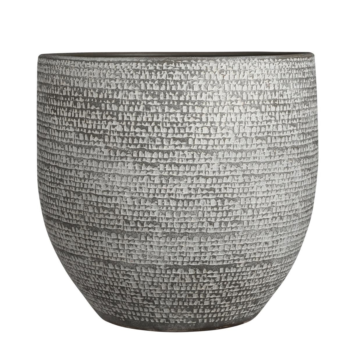 VASO CERAMICA D.39 CM H.36 CM -CARRIE- GRIGIO SCURO VASO CERAMICA D.39 CM H.36 CM -CARRIE- GRIGIO SCURO