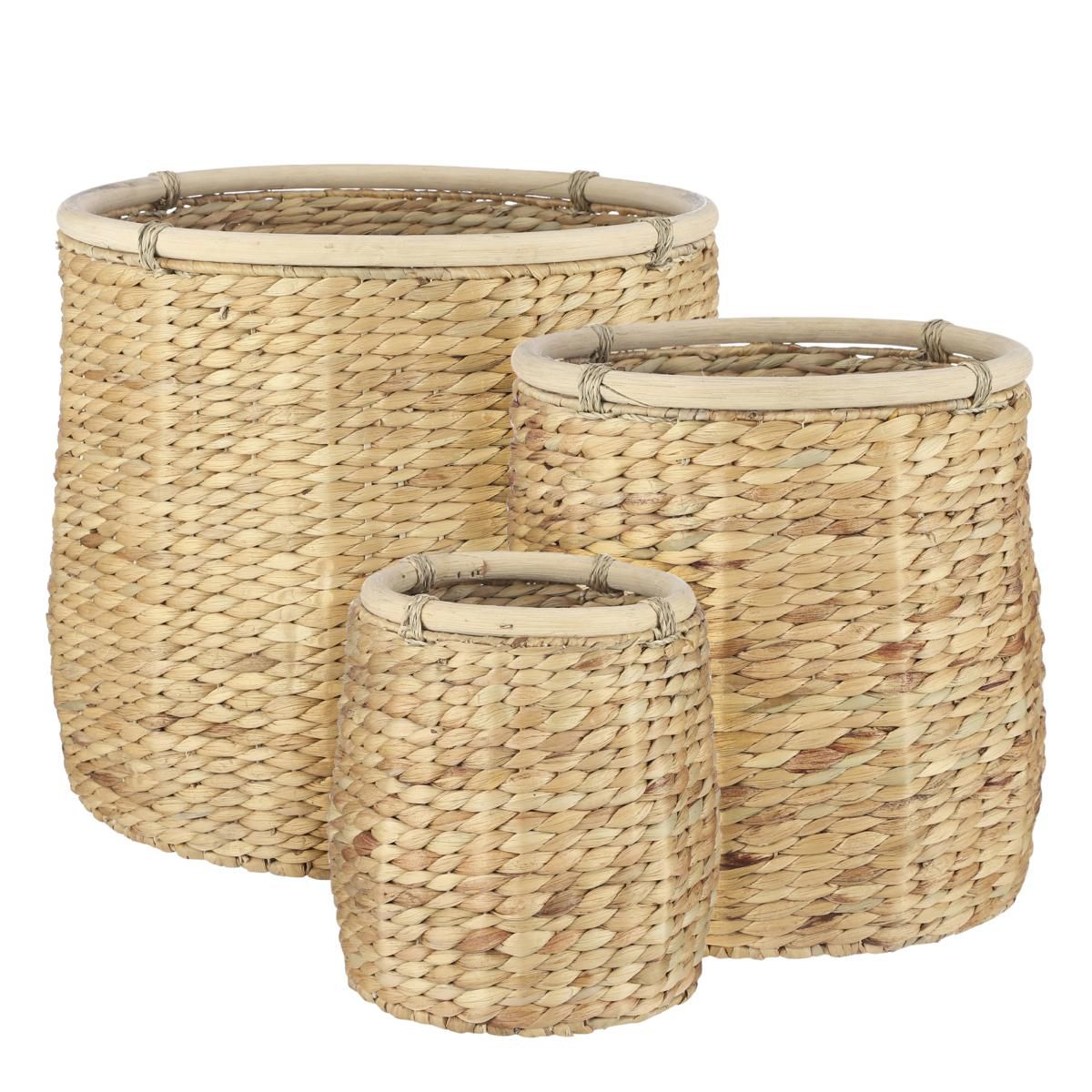 SET 3 CESTI D.21-30-40 CM H.27-36-39 CM -CLAIR- NATURALE SET 3 CESTI D.21-30-40 CM H.27-36-39 CM -CLAIR- NATURALE