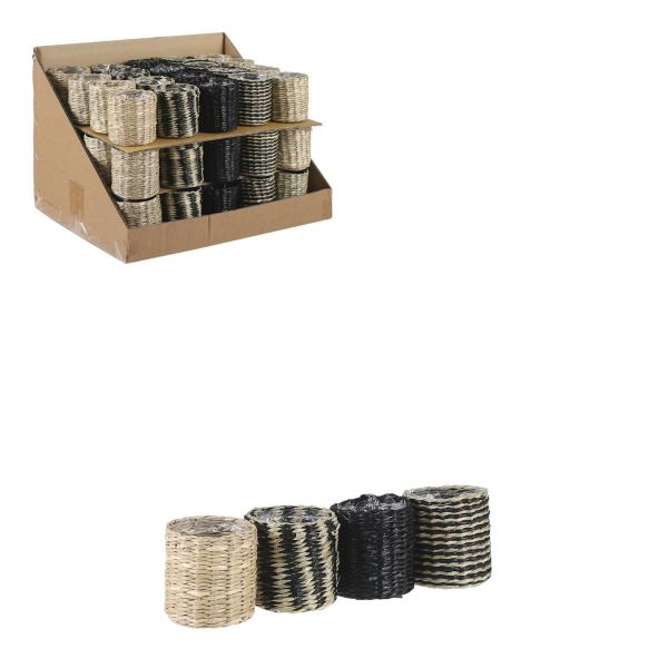 SET 4 CESTINI D.7 CM H.7 CM -ALEXIS- NATURALE/NERO SET 4 CESTINI D.7 CM H.7 CM -ALEXIS- NATURALE/NERO