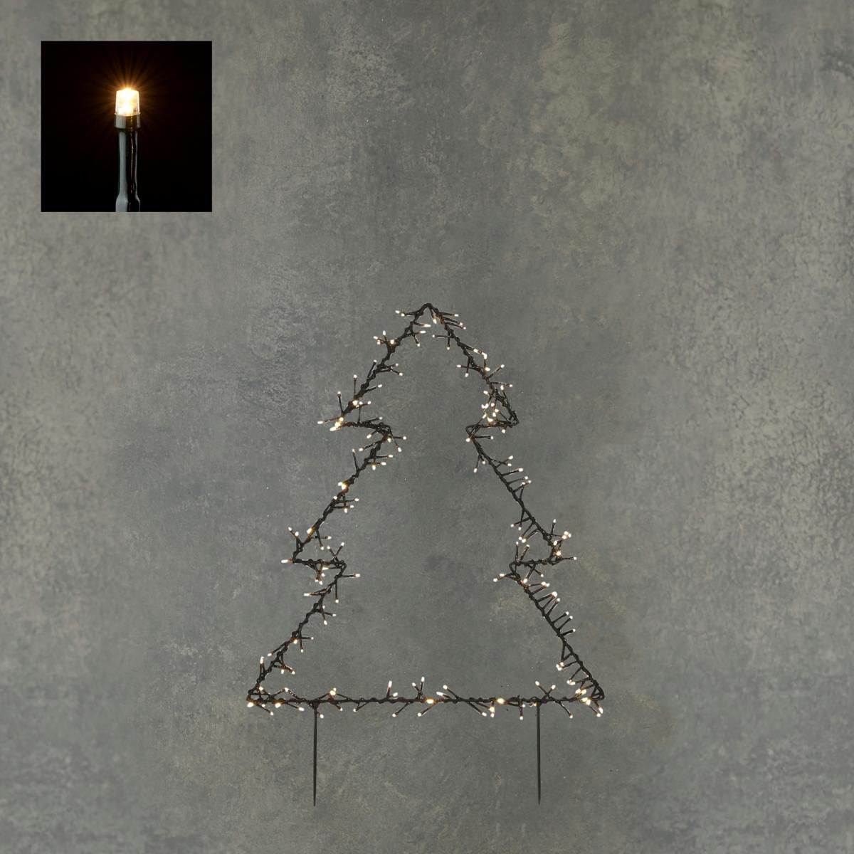 ALBERO NATALE METALLO C/SOSTEGNI 115LED 53X75 CM L.CALDA ESTERNO ALBERO NATALE METALLO C/SOSTEGNI 115LED 53X75 CM L.CALDA ESTERNO
