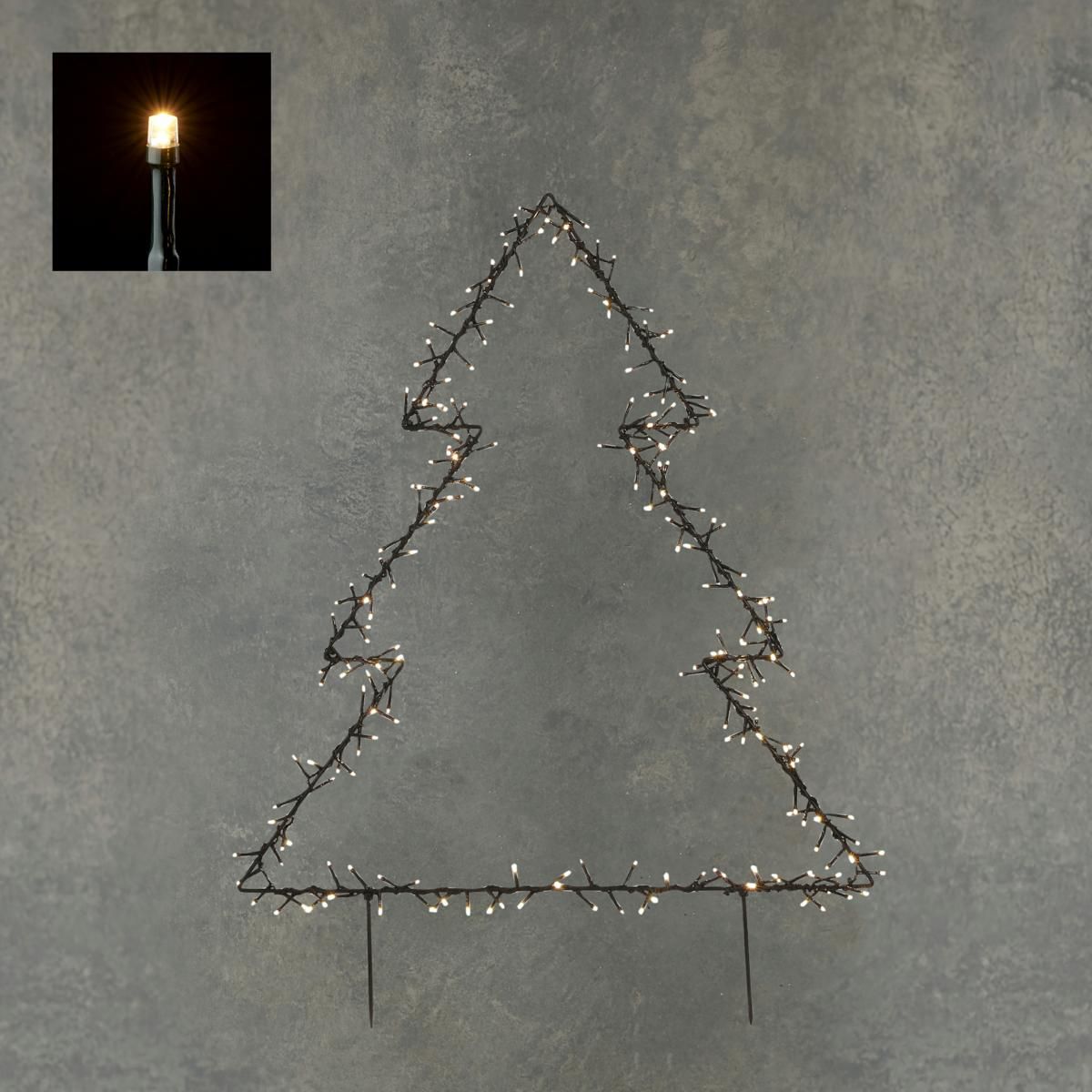 ALBERO NATALE METALLO C/SOSTEGNI 150LED 72X100 CM .CALDA ESTERNO ALBERO NATALE METALLO C/SOSTEGNI 150LED 72X100 CM .CALDA ESTERNO