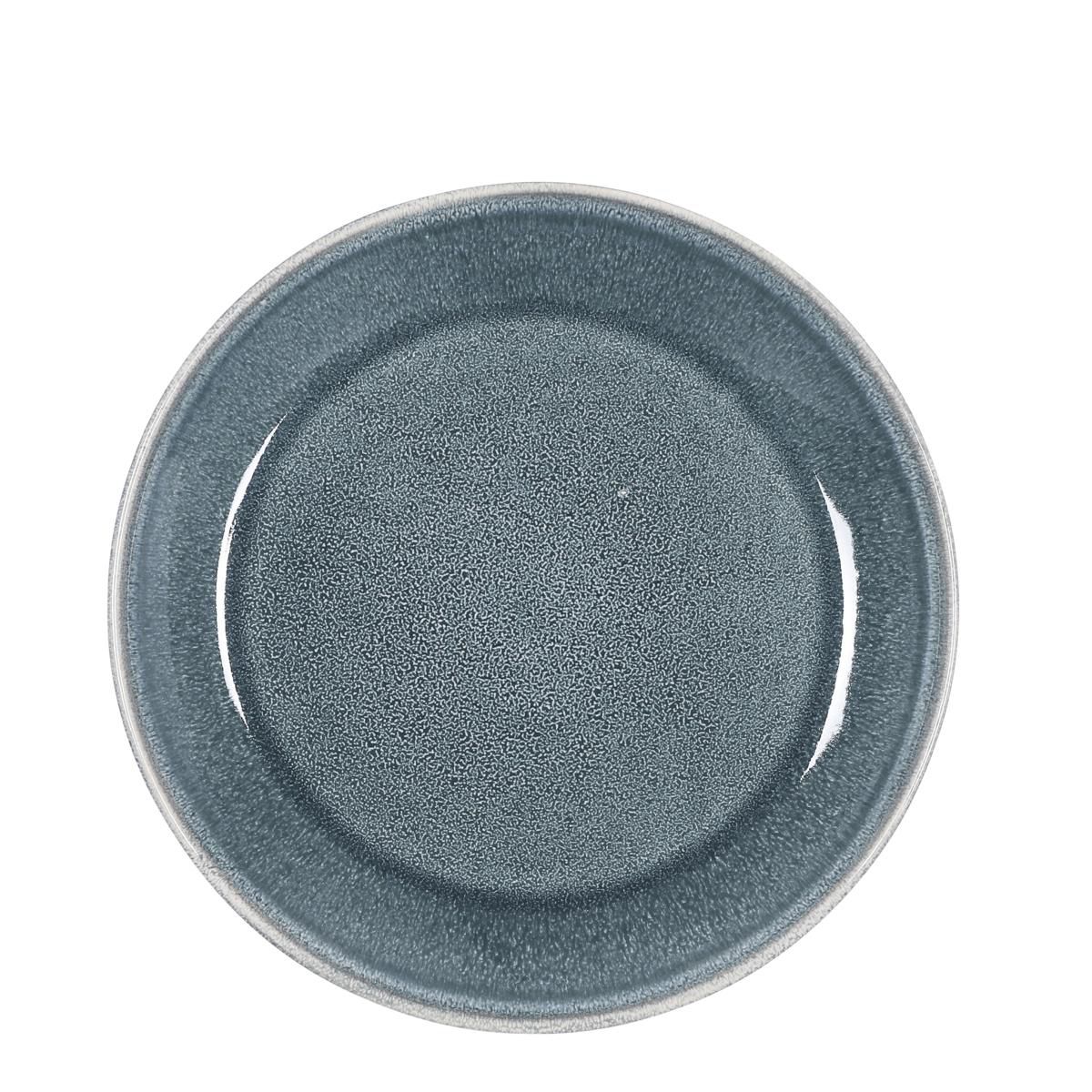 SET 6 PIATTI CERAMICA D.27,5 CM -RHEA- PETROLIO