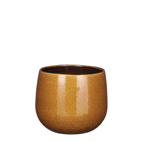 VASO CERAMICA D.18 CM H.16 CM -PABLO- GIALLO OCRA VASO CERAMICA D.18 CM H.16 CM -PABLO- GIALLO OCRA