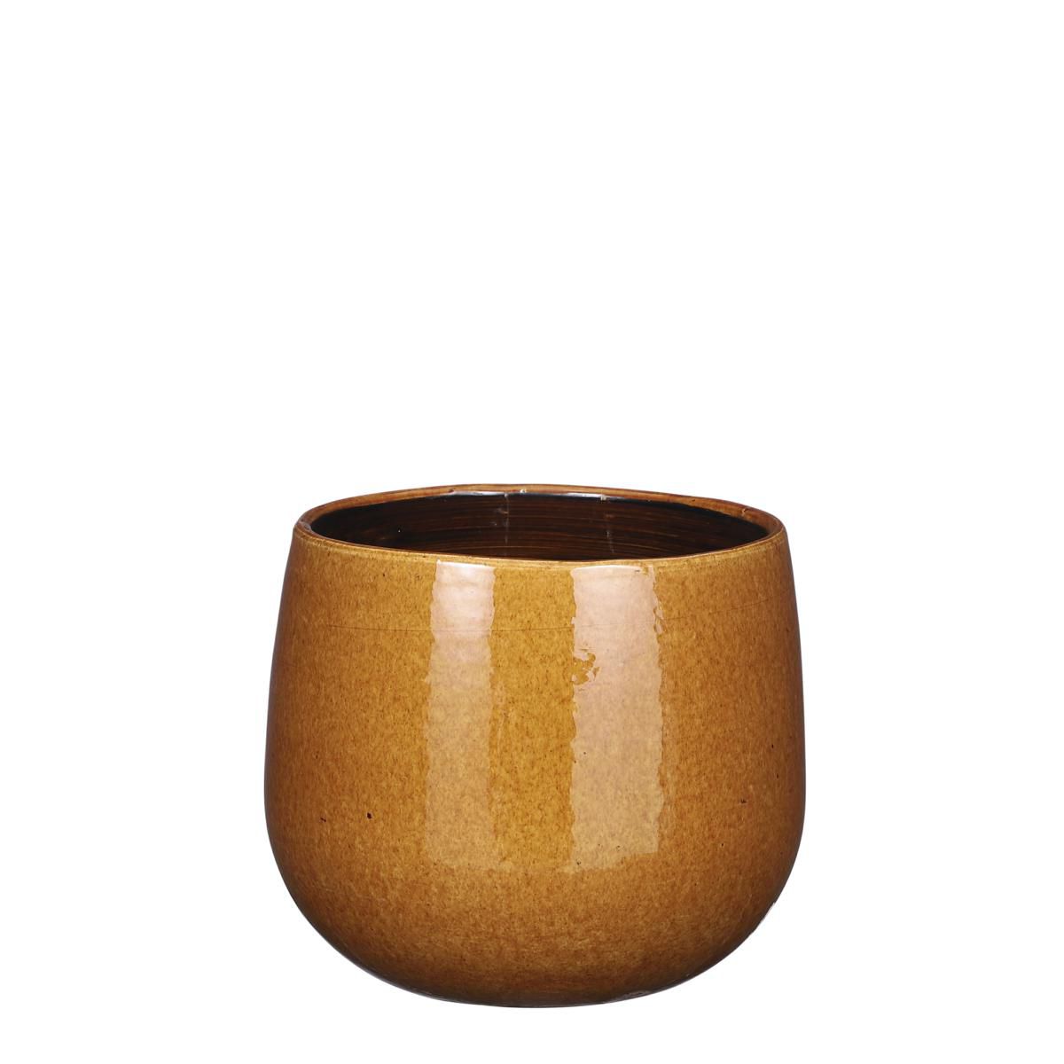 VASO CERAMICA D.18 CM H.16 CM -PABLO- GIALLO OCRA VASO CERAMICA D.18 CM H.16 CM -PABLO- GIALLO OCRA