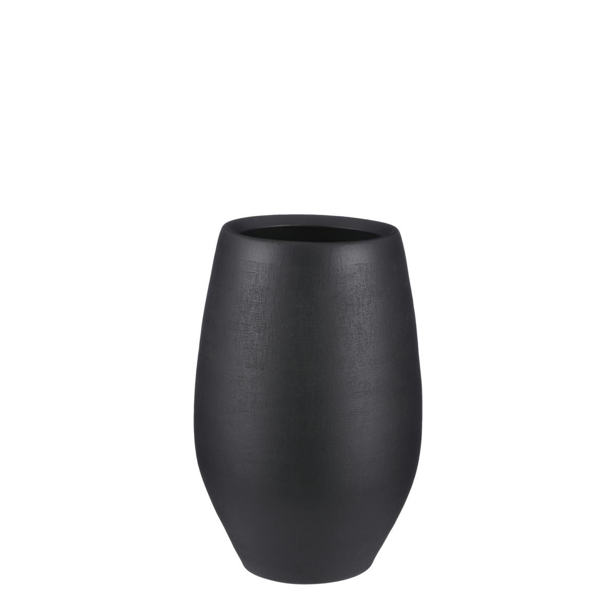 VASO CERAMICA D.26 CM H.40 CM -DOURO- NERO MATT