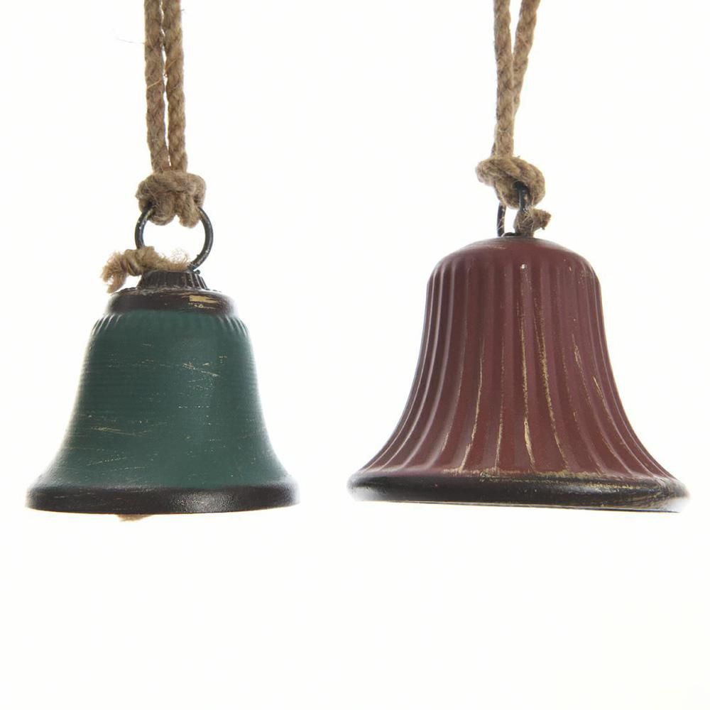 SET 2 CAMPANELLE FERRO C/CORDA D/APP. ASS.
