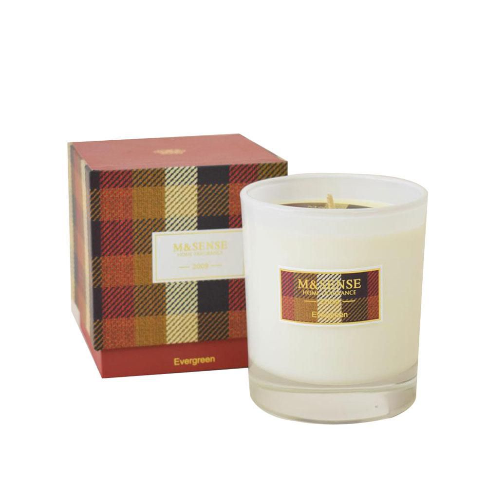 CANDELA PROFUMATA D.9 CM H.10 CM PROF.TARTAN ROSSO