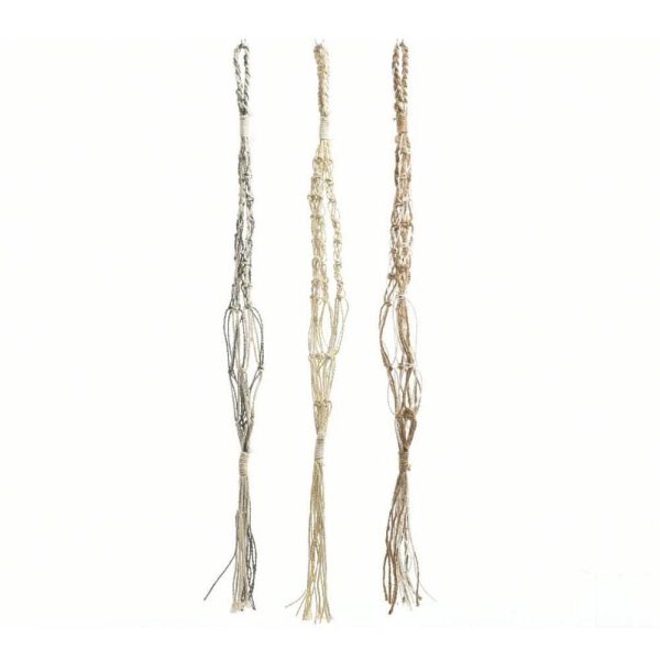 SET 3 APPENDINI MACRAMECOTONE 1X5X80CM ASS. SET 3 APPENDINI MACRAMECOTONE 1X5X80CM ASS.