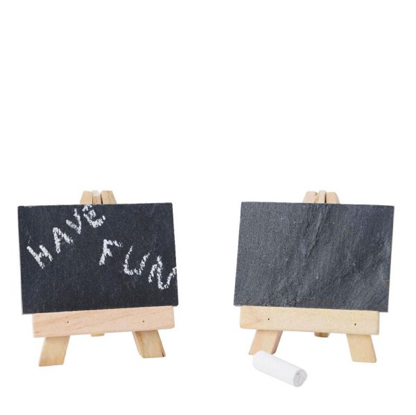 SET 4 LAVAGNETTE IN ARDESIA C/SUPPORTO 2,5X5X8 CM