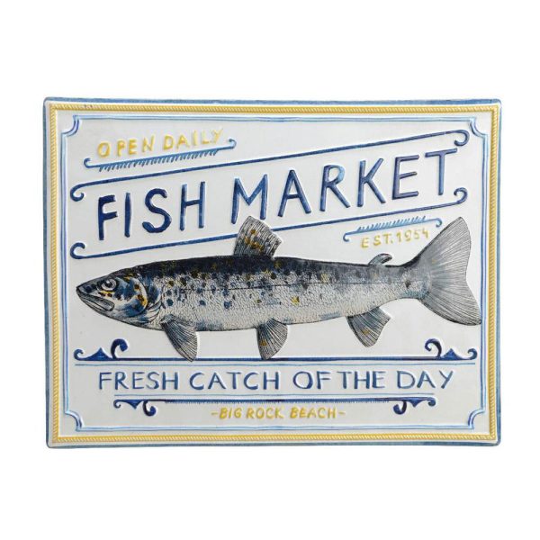 QUADRETTO SMALTATO -PESCE- 40X31X1,5 CM QUADRETTO SMALTATO -PESCE- 40X31X1,5 CM