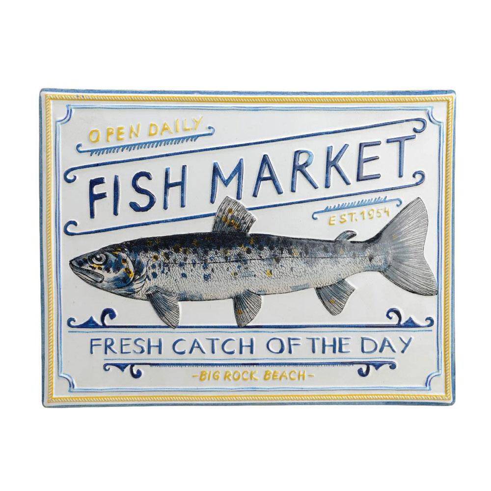 QUADRETTO SMALTATO -PESCE- 40X31X1,5 CM QUADRETTO SMALTATO -PESCE- 40X31X1,5 CM