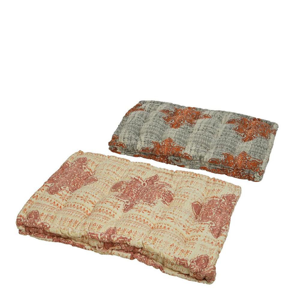 CUSCINO PALLET 120X80X8CM 2ASS. CORALLO/CREMA/AZZURRO