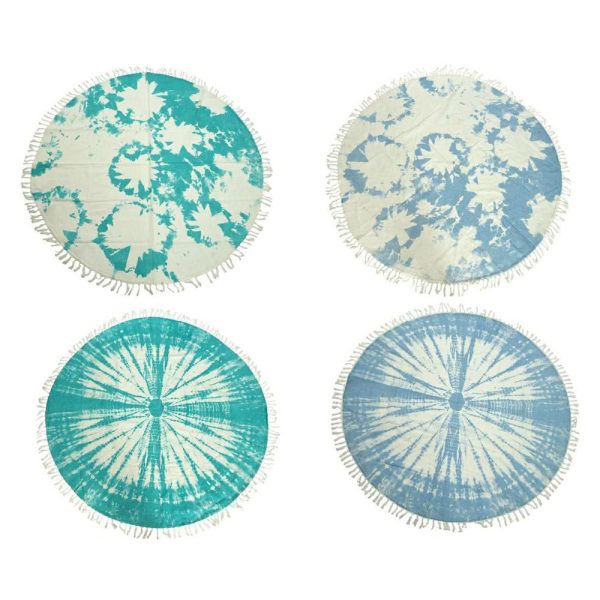 TAPPETO COTONE TONDO D.150 CM 2 ASS. 2 COL BLU/TURCHESE TAPPETO COTONE TONDO D.150 CM 2 ASS. 2 COL BLU/TURCHESE