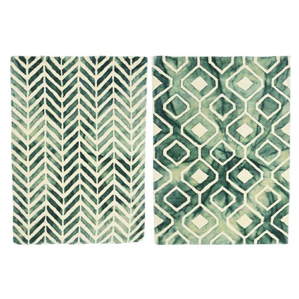 TAPPETO LANA/COTONE 170X120X1,2 CM -JACQUARD- VERDE 2 ASS. TAPPETO LANA/COTONE 170X120X1,2 CM -JACQUARD- VERDE 2 ASS.