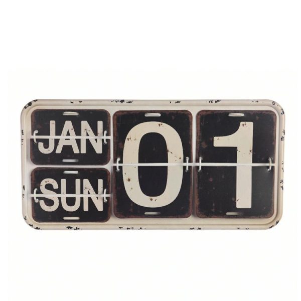 CALENDARIO FERRO 2,5X40X20 CM BIANCO/NERO CALENDARIO FERRO 2,5X40X20 CM BIANCO/NERO
