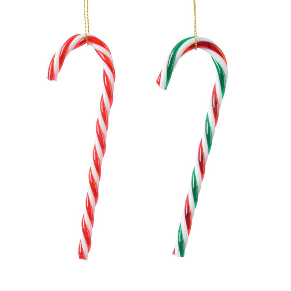 SET 2 CONFEZIONI CANDY STICK, PZ.12,H.12,5 CM ROSSO/BIANCO/VERDE