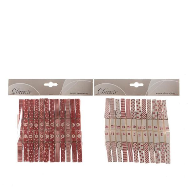 SET 48 MOLLETTE AVVENTO7 CM ASS.ROSSO/BIANCO SET 48 MOLLETTE AVVENTO7 CM ASS.ROSSO/BIANCO