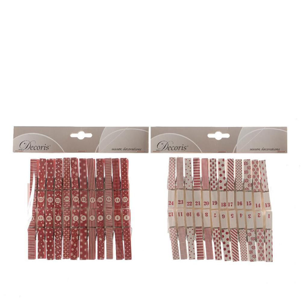 SET 48 MOLLETTE AVVENTO7 CM ASS.ROSSO/BIANCO SET 48 MOLLETTE AVVENTO7 CM ASS.ROSSO/BIANCO