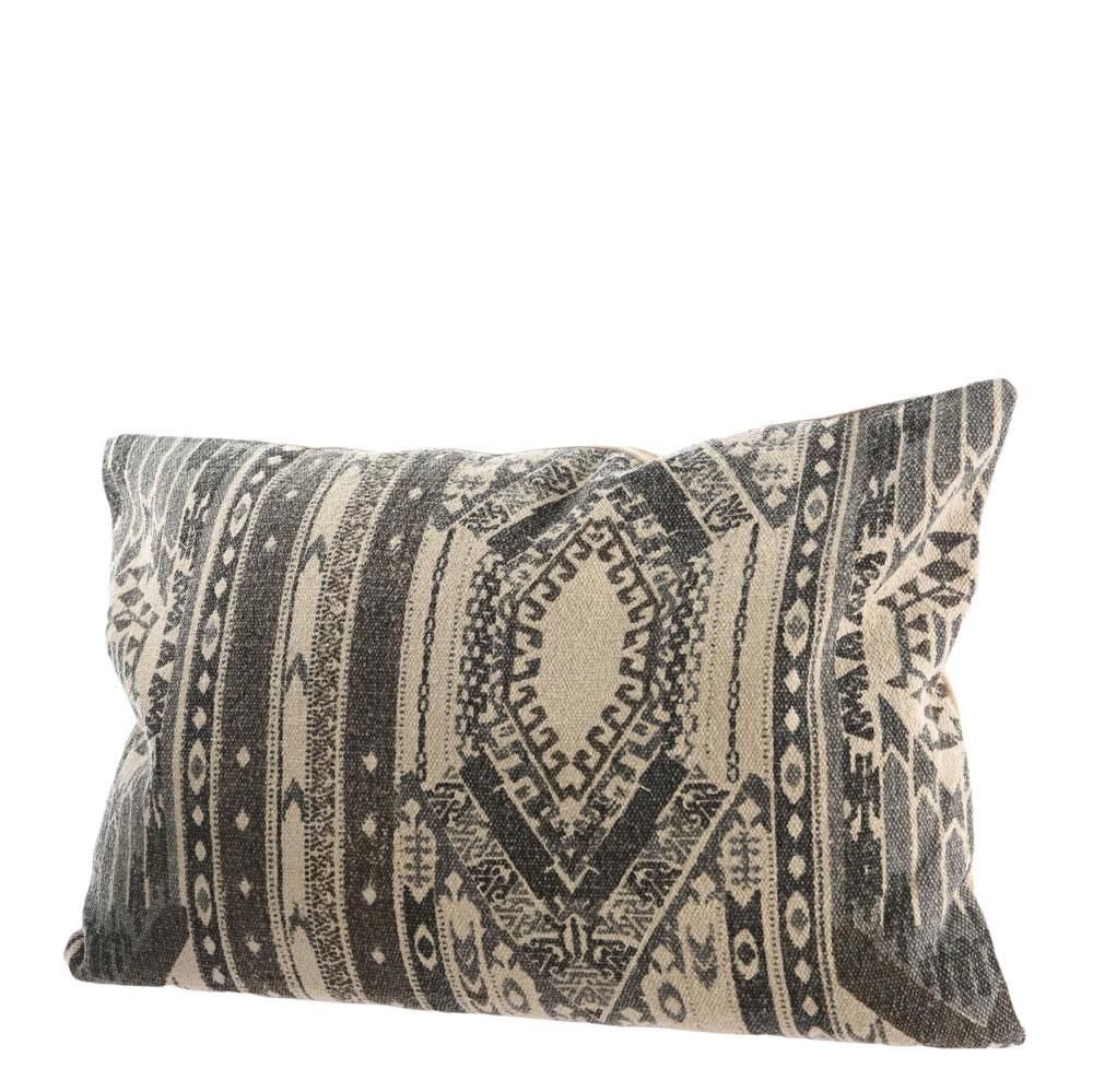 CUSCINO COTONE 40X60 CM-FRINGES- GRIGIO CUSCINO COTONE 40X60 CM-FRINGES- GRIGIO