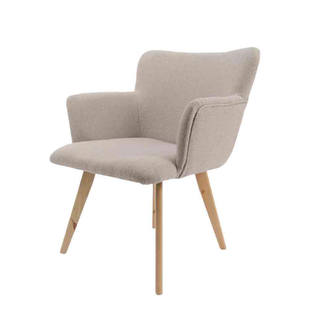 SEDIA IMBOTTITA 66X57X78 CM C/GAMBE BETULLA SABBIA SEDIA IMBOTTITA 66X57X78 CM C/GAMBE BETULLA SABBIA