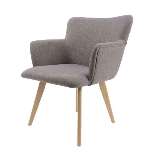 SEDIA TESSUTO 66X57X78 CM C/GAMBE BETULLA GRIGIO SEDIA TESSUTO 66X57X78 CM C/GAMBE BETULLA GRIGIO