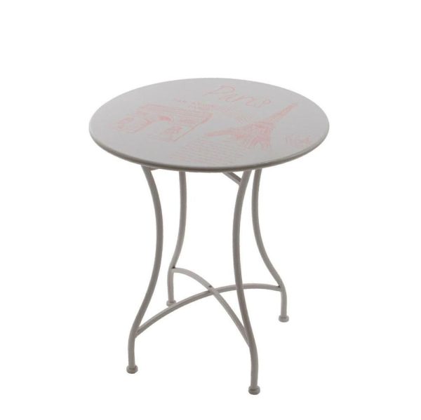 TAVOLO METALLO TONDO D.61 CM H.70 CM DA ESTERNO -PARIS- GRAFITE TAVOLO METALLO TONDO D.61 CM H.70 CM DA ESTERNO -PARIS- GRAFITE
