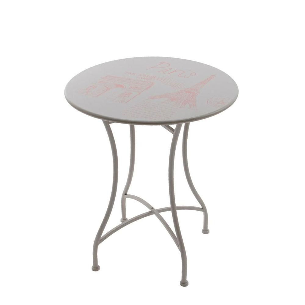 TAVOLO METALLO TONDO D.61 CM H.70 CM DA ESTERNO -PARIS- GRAFITE TAVOLO METALLO TONDO D.61 CM H.70 CM DA ESTERNO -PARIS- GRAFITE