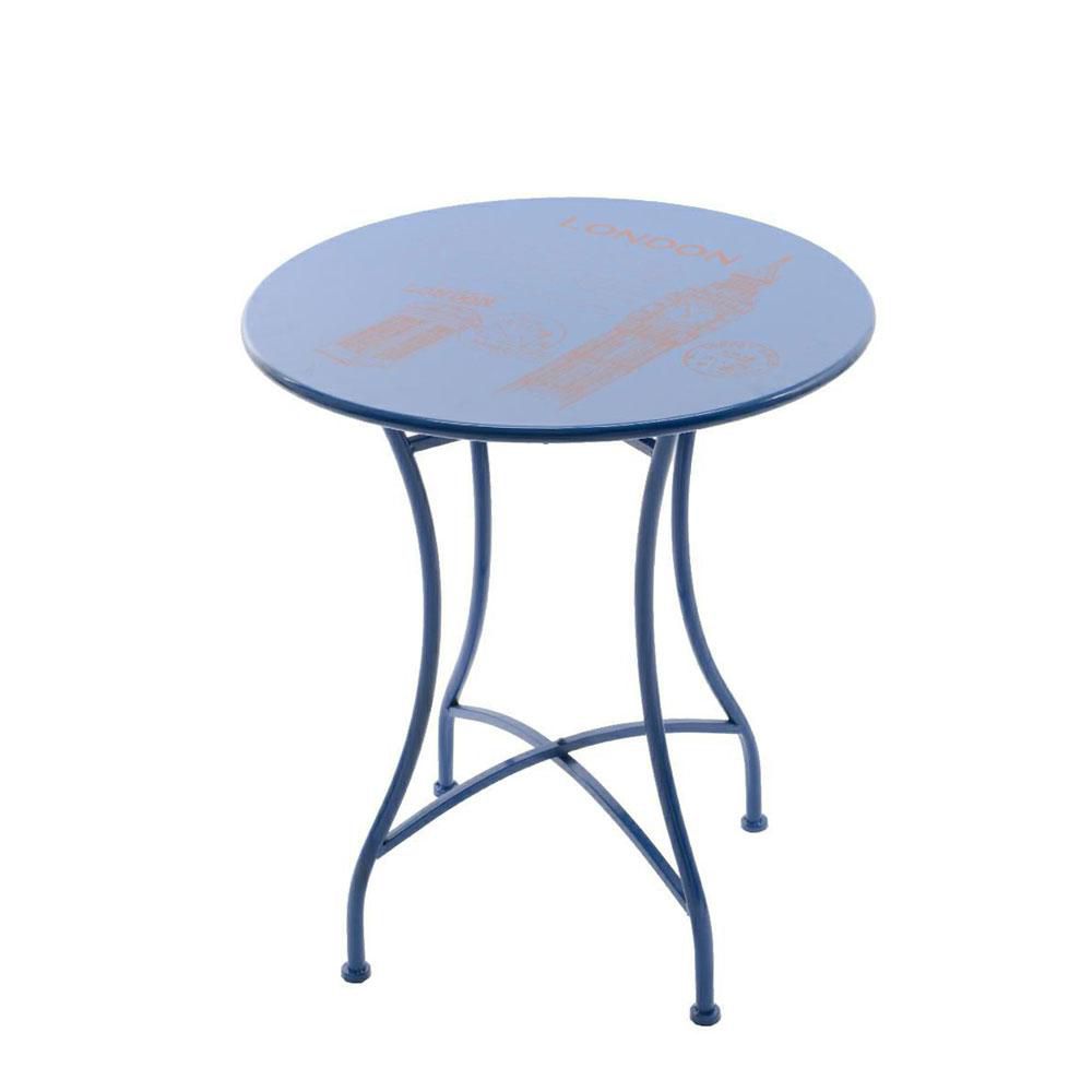 TAVOLO METALLO TONDO D.61 CM H.70 CM DA ESTERNO -LONDON- GRAFITE TAVOLO METALLO TONDO D.61 CM H.70 CM DA ESTERNO -LONDON- GRAFITE