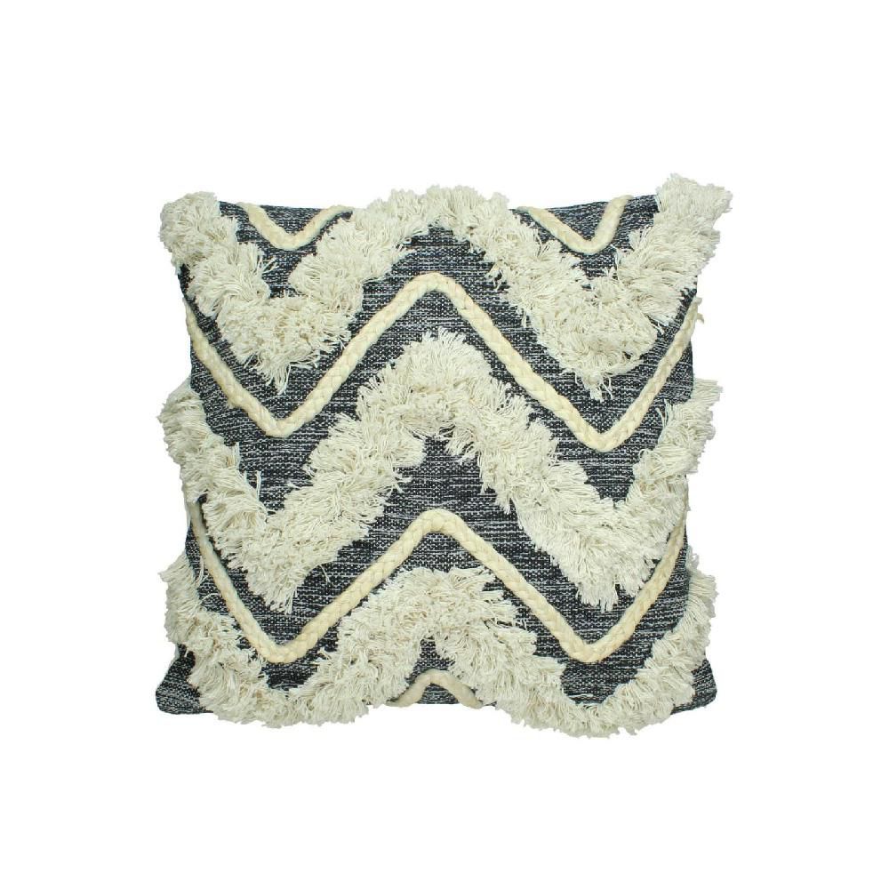 CUSCINO TESSUTO 60X60 CM ONDE GRIGIO/PANNA CUSCINO TESSUTO 60X60 CM ONDE GRIGIO/PANNA