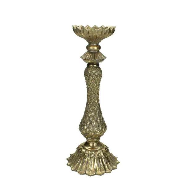 CANDELIERE POLIRESINA D.14,5 CM H.36 CM ORO CANDELIERE POLIRESINA D.14,5 CM H.36 CM ORO