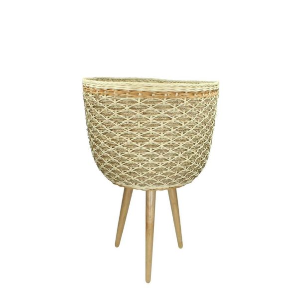 PORTAPIANTA SEAGRASS C/GAMBE 40X40X59 CM NATURALE KN PORTAPIANTA SEAGRASS C/GAMBE 40X40X59 CM NATURALE KN