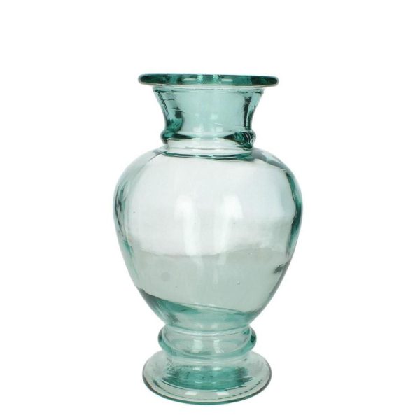 VASO VETRO RICICLATO 16X16X30,5 CM VERDE CHIARO VASO VETRO RICICLATO 16X16X30,5 CM VERDE CHIARO