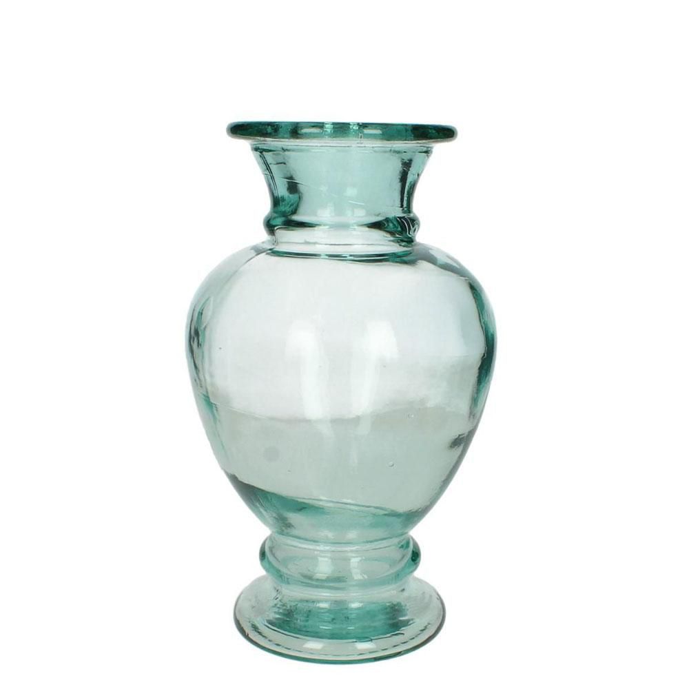 VASO VETRO RICICLATO 16X16X30,5 CM VERDE CHIARO VASO VETRO RICICLATO 16X16X30,5 CM VERDE CHIARO