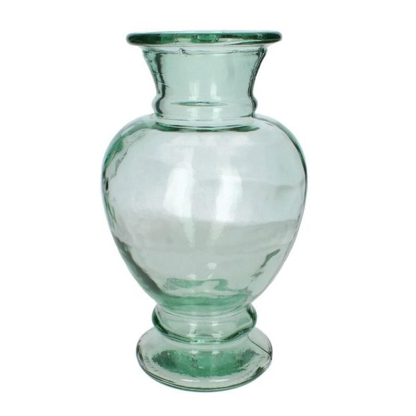 VASO VETRO RICICLATO 23X23X40,5 CM VERDE CHIARO VASO VETRO RICICLATO 23X23X40,5 CM VERDE CHIARO