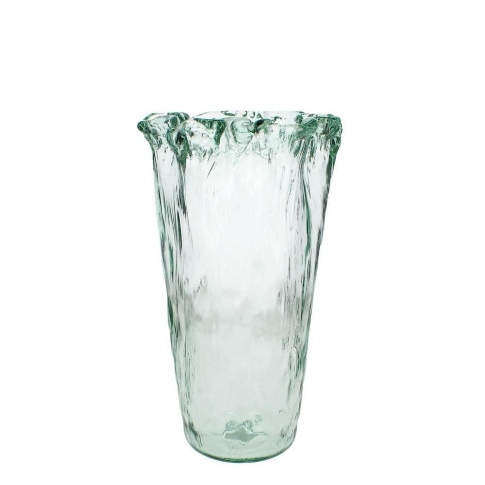 VASO VETRO RICICLATO 21X21X35 CM TRASPARENTE KN VASO VETRO RICICLATO 21X21X35 CM TRASPARENTE KN
