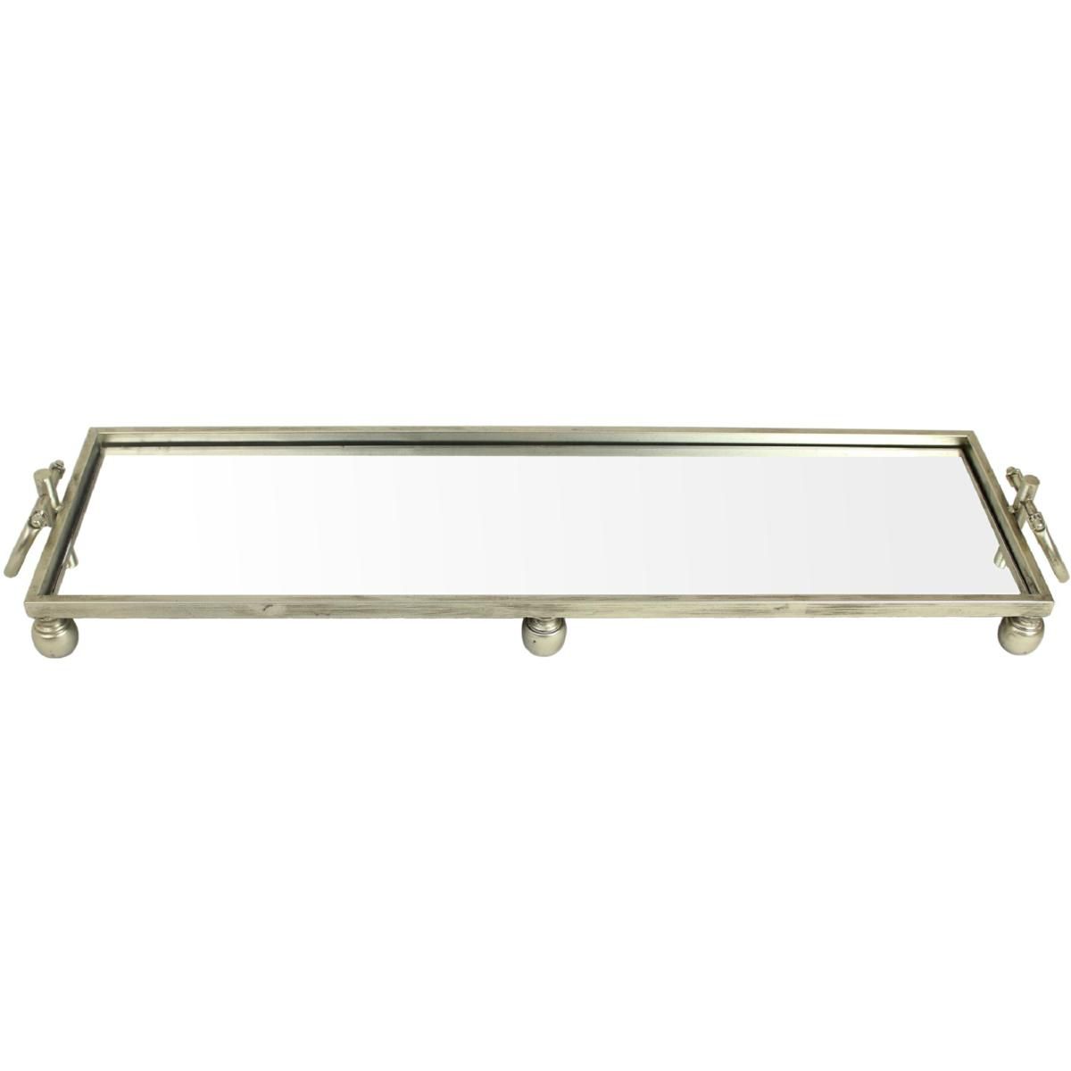 VASSOIO METALLO/SPECCHIO 96X26X11 CM ORO