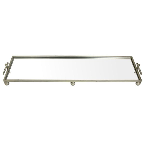 VASSOIO METALLO/SPECCHIO 119,5X31X11 CM ORO