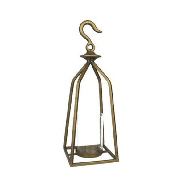 LANTERNA METALLO D/APP.15X15 H43.5 ORO LANTERNA METALLO D/APP.15X15 H43.5 ORO