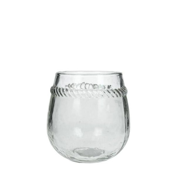 BICCHIERE VETRO C/INTRECCIO 10X10X10,5 CM TRASPARENTE BICCHIERE VETRO C/INTRECCIO 10X10X10,5 CM TRASPARENTE