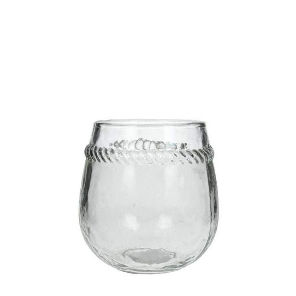 BICCHIERE VETRO C/INTRECCIO 10X10X10,5 CM TRASPARENTE BICCHIERE VETRO C/INTRECCIO 10X10X10,5 CM TRASPARENTE