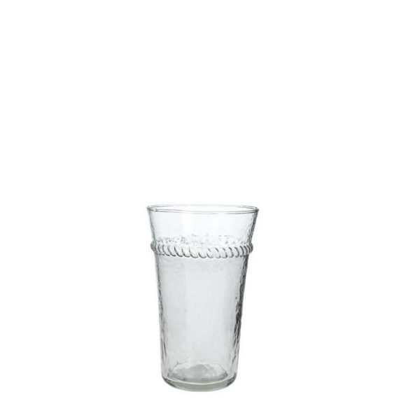 BICCHIERE VETRO C/INTRECCIO 9X9X15 CM TRASPARENTE BICCHIERE VETRO C/INTRECCIO 9X9X15 CM TRASPARENTE
